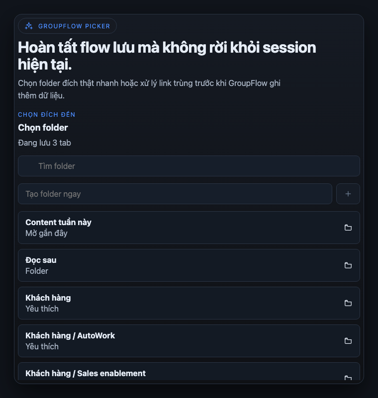 Picker chọn folder